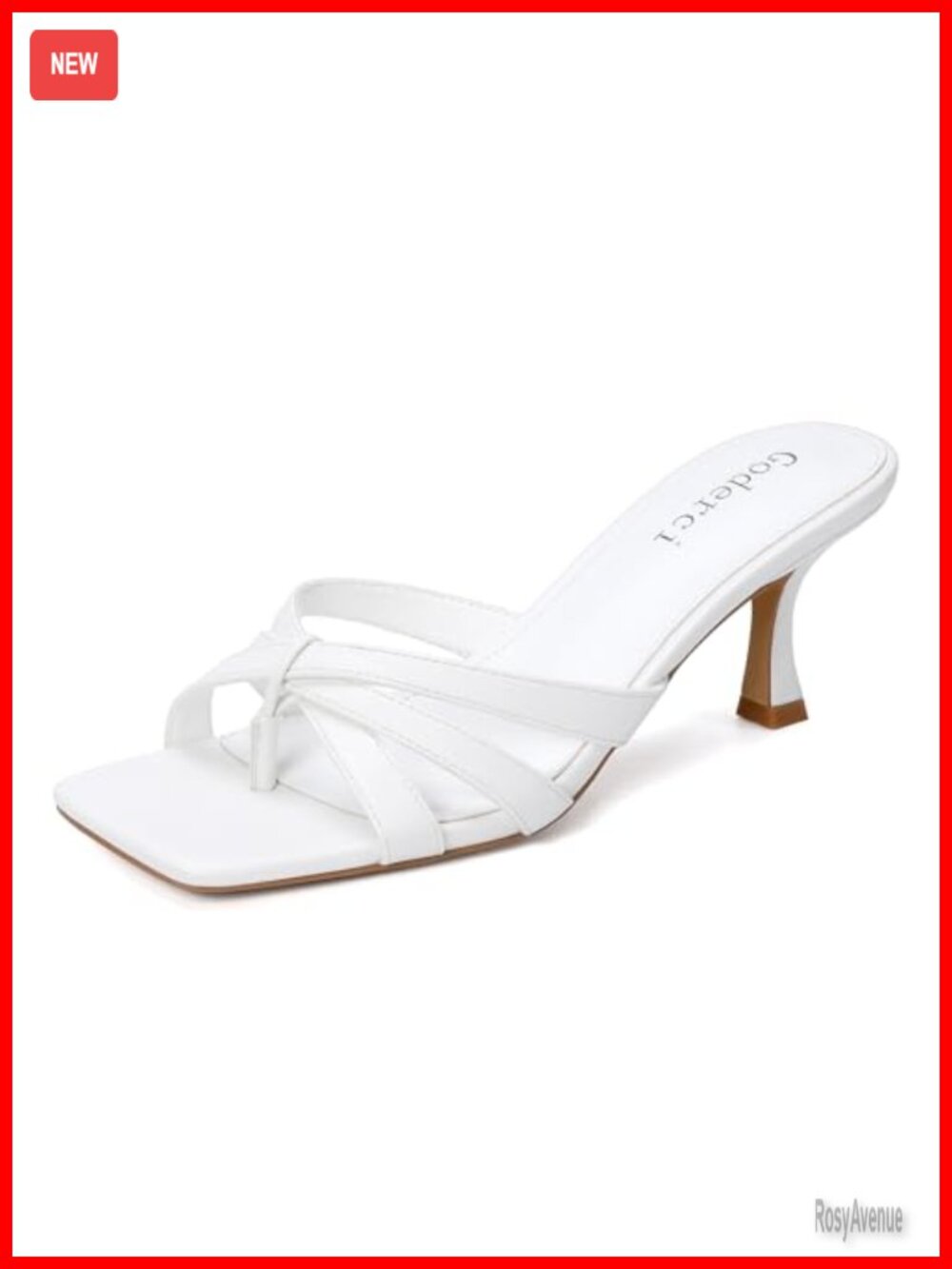 Kitten Heel Flip Flop Sandals Strappy Mule Square Open Toe Slip On Heels